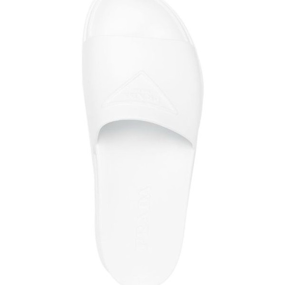 Authentic PRADA Bianco Rubber Pool Slide - Picture 5 of 9